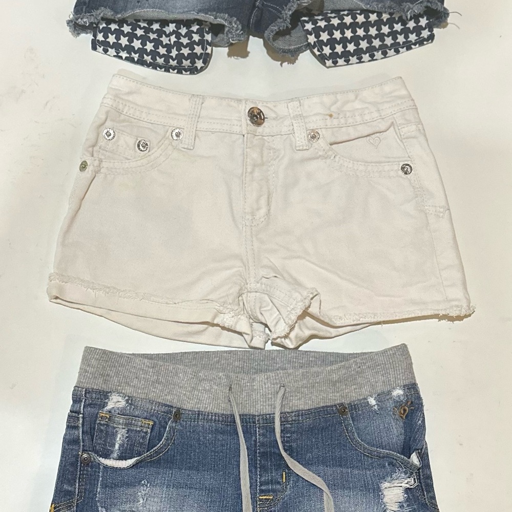 3 pieces of girl’s Justice Jean Shorts size 12
